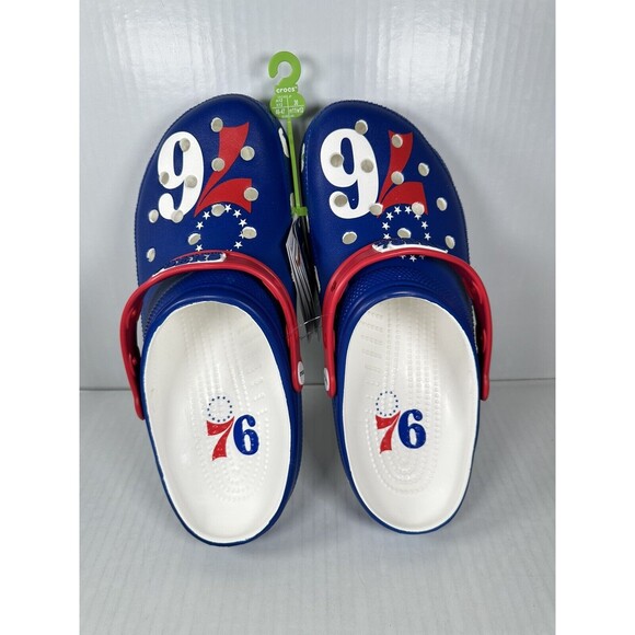 Crocs NBA Philadelphia 76ers Classic Clogs Mens Size 12 208901-100 BRAND NEW - Picture 5 of 7